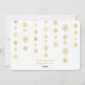 Goldene Snowflake Weihnachten Weihnachten Weihnach (Rückseite)