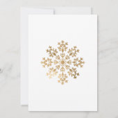 Goldene Snowflake Weihnachtsfeier Einladung (Rückseite)