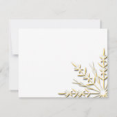 Goldene Snowflake Winter Hochzeit UAWG RSVP Karte (Rückseite)