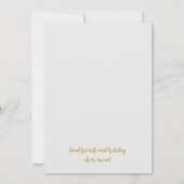 Goldene Snowflakes Weihnachtsfeier Einladung (Rückseite)