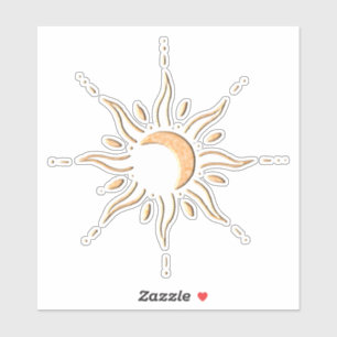 Goldene Sonne  Aufkleber
