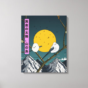 Goldene Sonne, Bergvögel Leinwanddruck