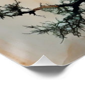 Goldene Sonne durch verschnarrtes Holz doppelte Ex Poster (Ecke)