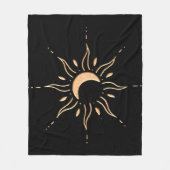 Goldene Sonne Fleecedecke (Vorderseite)