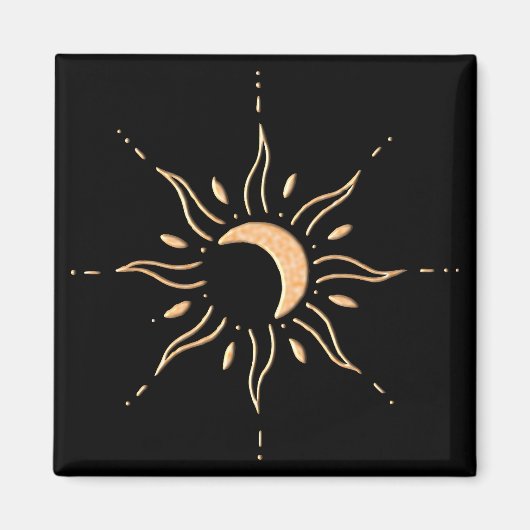 Goldene Sonne  Magnet (Vorne)