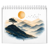 Goldene Sonne mit Berglandschaftskalender Kalender (Titelbild)