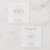 Goldene Sonne Quadratische Visitenkarte (Vorne/Hinten)