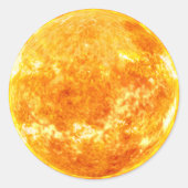 goldene Sonne Runder Aufkleber (Vorderseite)