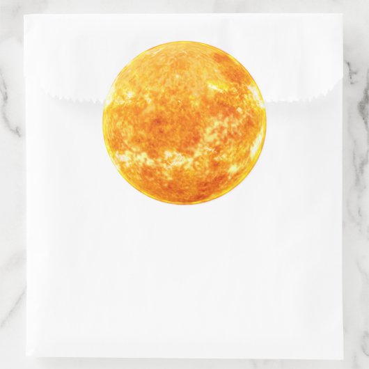 goldene Sonne Runder Aufkleber (Tasche)