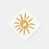 Goldene Sonne Serviette (Ecke)