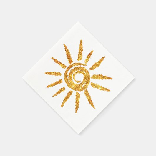 Goldene Sonne Serviette (Ecke)