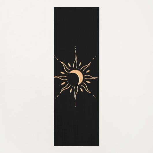 Goldene Sonne Yogamatte (Vorderseite)