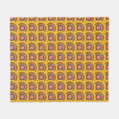 Goldene Sonneburst Fleecedecke (Vorderseite (Horizontal))