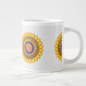 Goldene Sonneburst Jumbo-Tasse (Rechts)