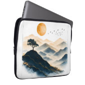 Goldene Sonnenberglandschaft Laptopschutzhülle (Vorne Rechts)