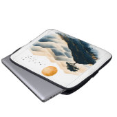 Goldene Sonnenberglandschaft Laptopschutzhülle (Vorne Knopf)