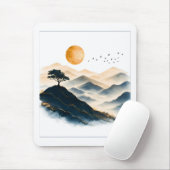 Goldene Sonnenberglandschaft  Mousepad (Mit Mouse)