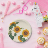 Goldene Sonnenblume-botanischer Pappteller 7" (Party)