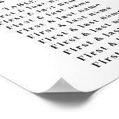 Goldene Sonnenblume Geometrische Rustikale Hochzei Poster (Ecke)