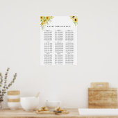 Goldene Sonnenblume Geometrische Rustikale Hochzei Poster (Küche)