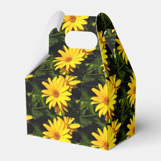 Goldene Sonnenblume Geschenkschachtel (Rückseite)