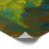 Goldene Sonnenblume - Impasto Malerei Art Poster (Ecke)