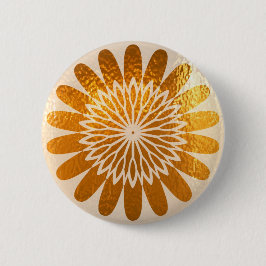 Goldene Sonnenblume KUNST-Dekoration Button