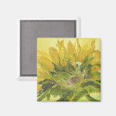Goldene Sonnenblume Magnet (Vorderseite/Rückseite)
