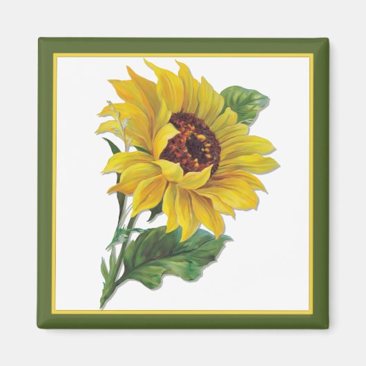 Goldene Sonnenblume Magnet (Vorne)