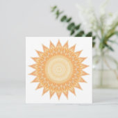 "Goldene Sonnenblume Mandala - Licht in dir" Einladung (Stehend Vorderseite)