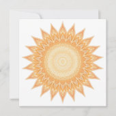 "Goldene Sonnenblume Mandala - Licht in dir" Einladung (Vorderseite)