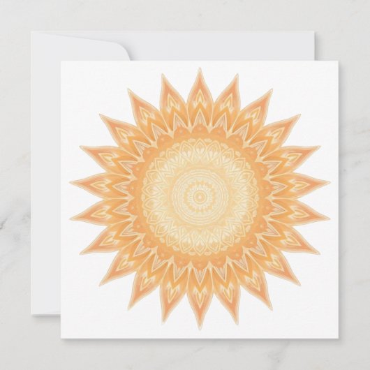 "Goldene Sonnenblume Mandala - Licht in dir" Einladung (Vorderseite)