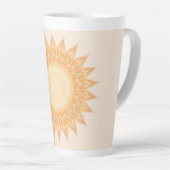 "Goldene Sonnenblume Mandala - Licht in dir" Milchtasse (Rechte Ecke)