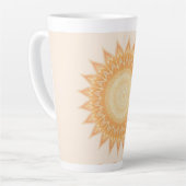 "Goldene Sonnenblume Mandala - Licht in dir" Milchtasse (Linke Ecke)