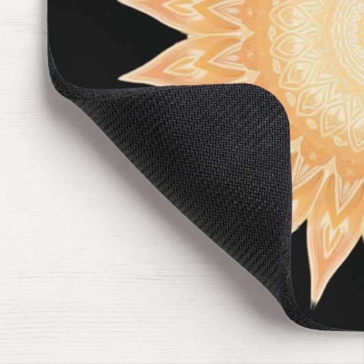 "Goldene Sonnenblume Mandala - Licht in dir" Mousepad (Ecke)