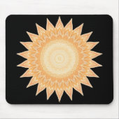 "Goldene Sonnenblume Mandala - Licht in dir" Mousepad (Vorne)