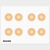 "Goldene Sonnenblume Mandala - Licht in dir" Rechteckiger Aufkleber (Blatt)