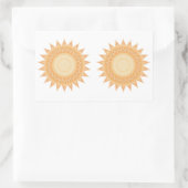 "Goldene Sonnenblume Mandala - Licht in dir" Rechteckiger Aufkleber (Tasche)