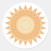 "Goldene Sonnenblume Mandala - Licht in dir" Runder Aufkleber (Vorderseite)