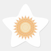 "Goldene Sonnenblume Mandala - Licht in dir" Stern-Aufkleber (Vorderseite)
