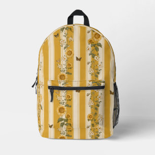 Goldene Sonnenblume Monarch Schmetterling Land Bedruckter Rucksack