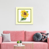 Goldene Sonnenblume - Platz Leinwanddruck (Insitu (Wohnzimmer))
