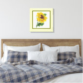 Goldene Sonnenblume - Platz Leinwanddruck (Insitu (Schlafzimmer))