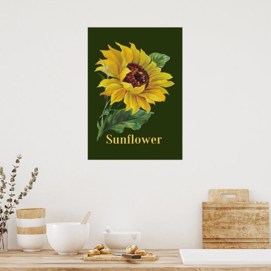 Goldene Sonnenblume Poster (Küche)