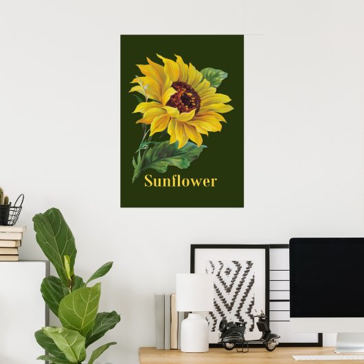 Goldene Sonnenblume Poster (Heimbüro)