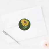 Goldene Sonnenblume Runder Aufkleber (Umschlag)