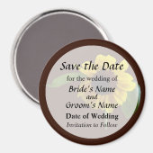 Goldene Sonnenblume Save the Date Magnet (Vorderseite/Rückseite)