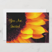 Goldene Sonnenblume sind Sie eingeladene Hochzeit Einladung (Vorderseite)