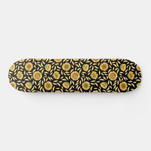 Goldene Sonnenblume Skateboard (Horizontal)