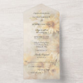 Goldene Sonnenblumen All In One Einladung (Innen Boden)